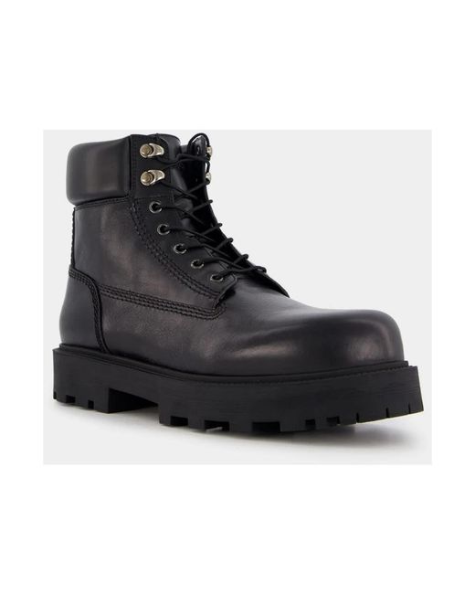 Givenchy Black Lace-Up Boots for men