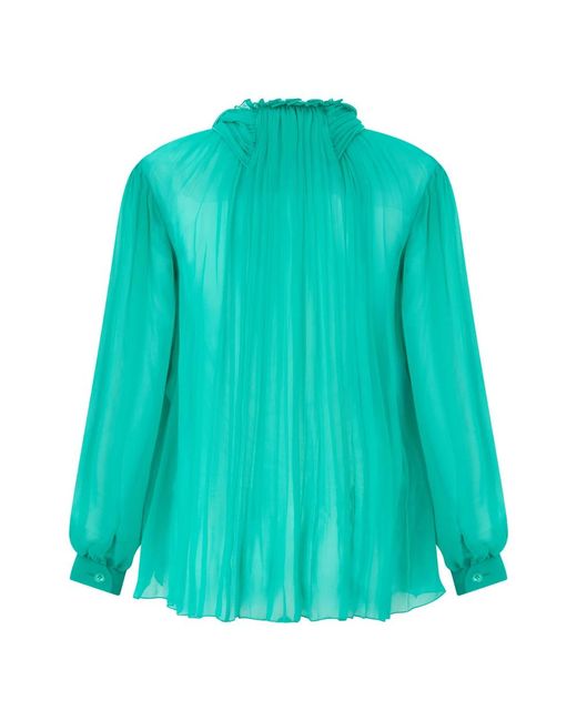 Alberta Ferretti Blouse Met Strik in het Blue