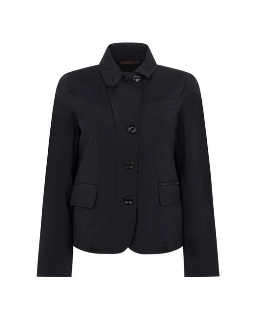 Moorer Jassen ,Blauw ,Leer Amy Jacket in het Black