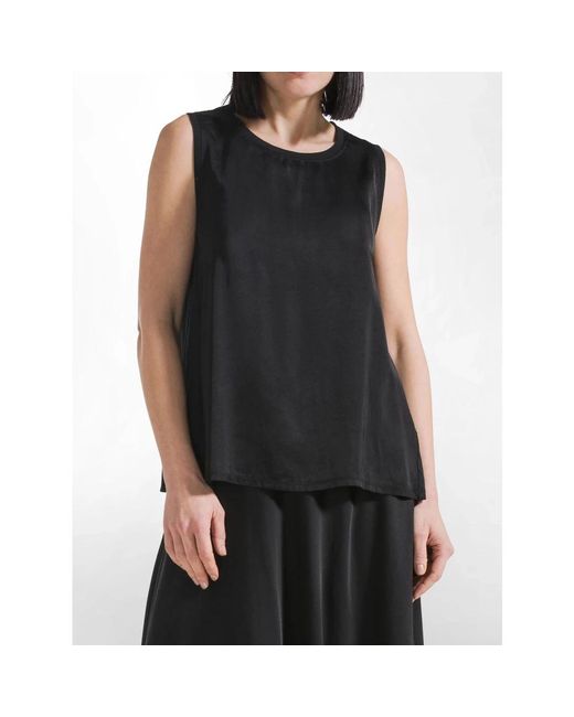 Deha Black Sleeveless Tops