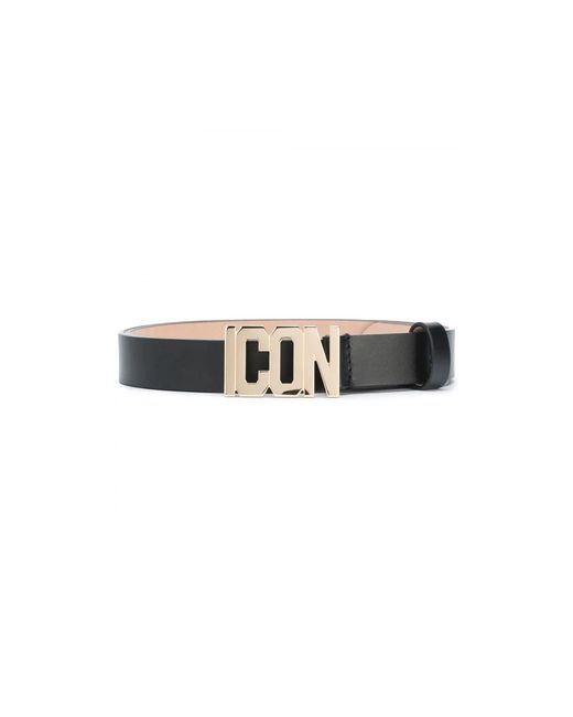 DSquared² Leren Riem in het Black