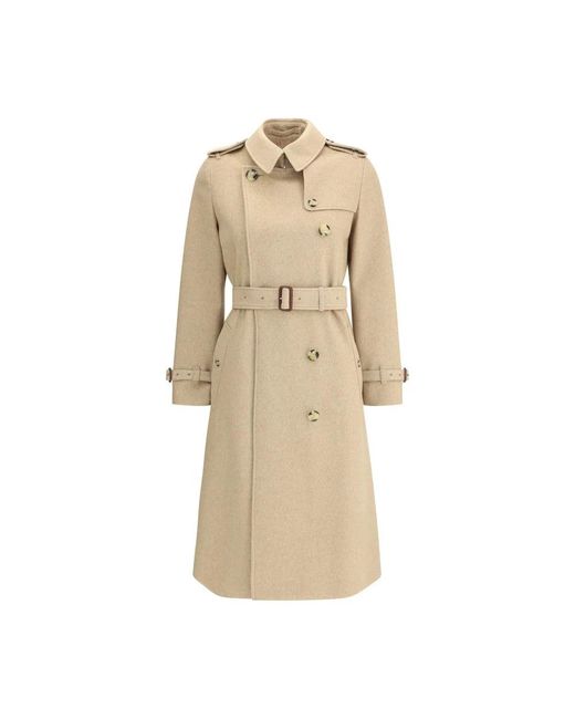 Belted Coats Burberry de color Natural
