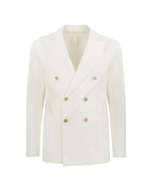 Blazers di Eleventy in White da Uomo