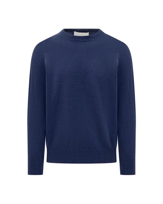 Amaranto Blue Round-Neck Knitwear for men