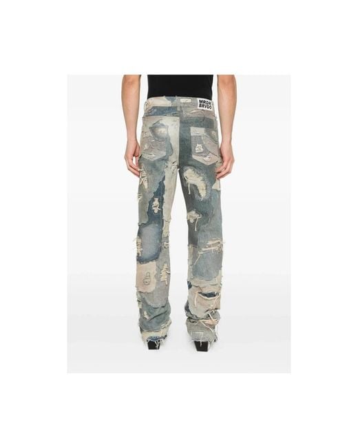 Who Decides War Blue Wide Jeans for men
