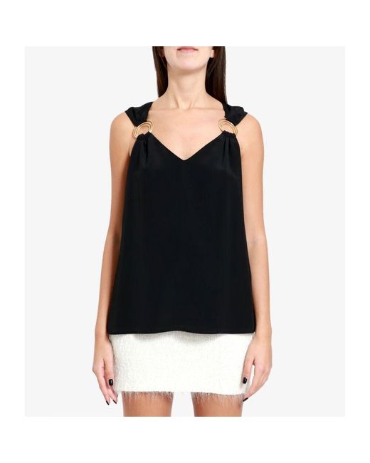 Sleeveless Tops di SIMONA CORSELLINI in Black