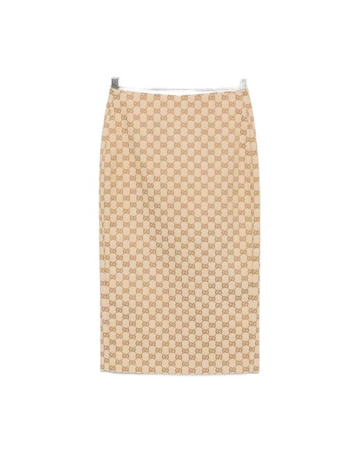Gucci Natural Pencil Skirts