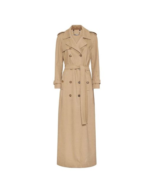 Philipp Plein Jassen ,Katoen Lange Trenchcoat Monogram in het Natural
