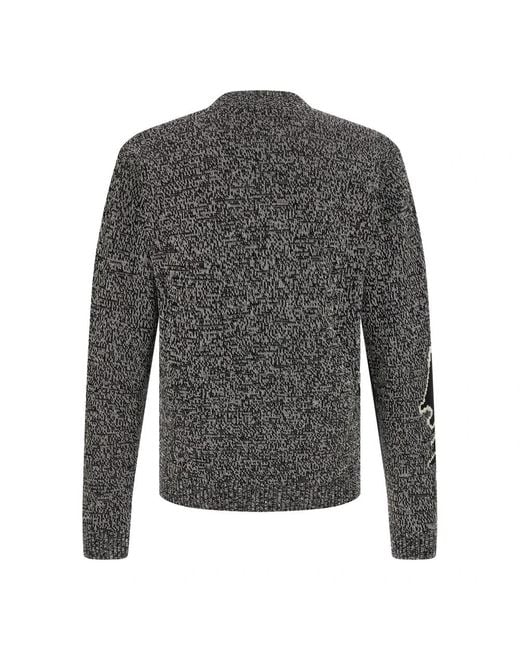 Valentino Garavani Gray Round-Neck Knitwear for men