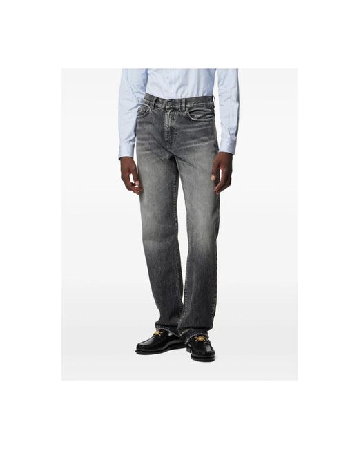Versace Rechte Jeans in het Gray voor heren