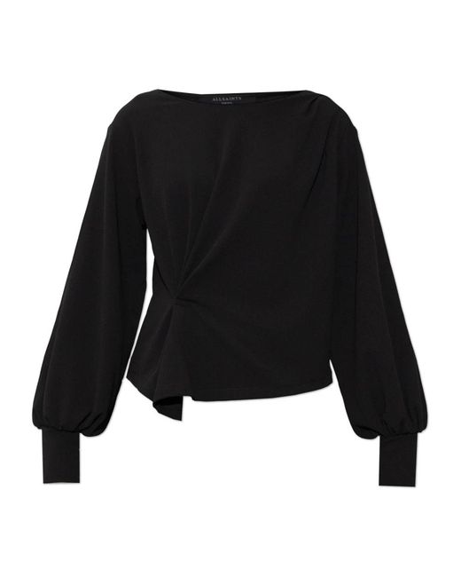 AllSaints Overhemden ,Zwart ,Katoen Klara Top in het Black