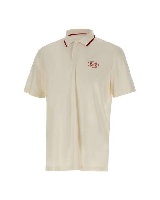 EA7 Tops ,Wit ,Polo in het Natural voor heren