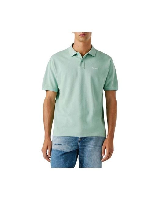 Pepe Jeans Green Polo Shirts for men