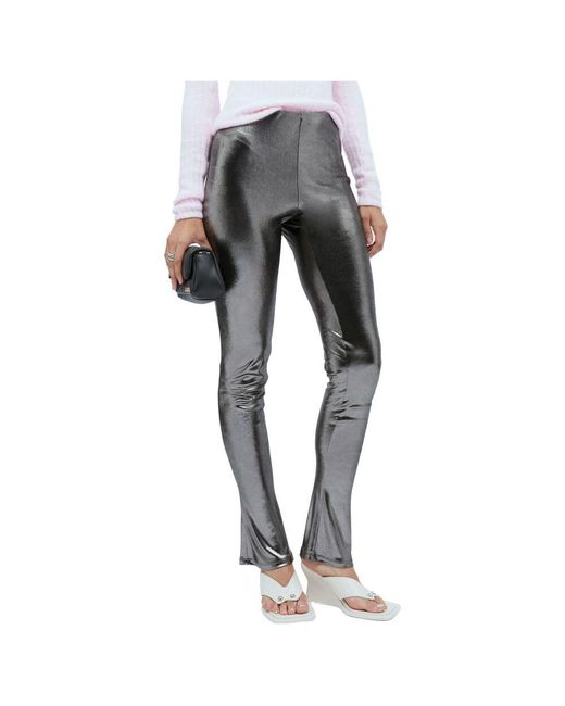 Blumarine Gray Metallic leggings