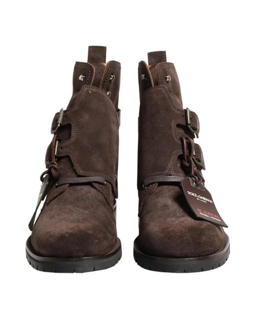 Dolce & Gabbana Brown Ankle Boots for men