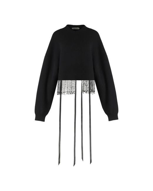 Round-Neck Knitwear Alberta Ferretti en coloris Black