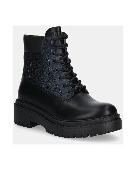 Guess Black Den10 Schnürstiefel