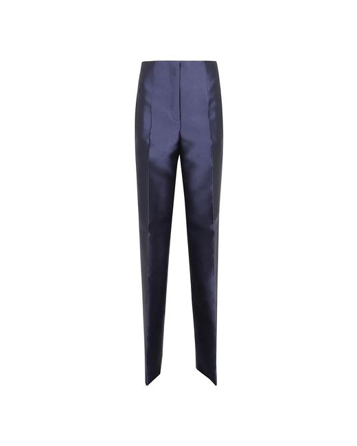 Alberta Ferretti Blue Slim-Fit Trousers