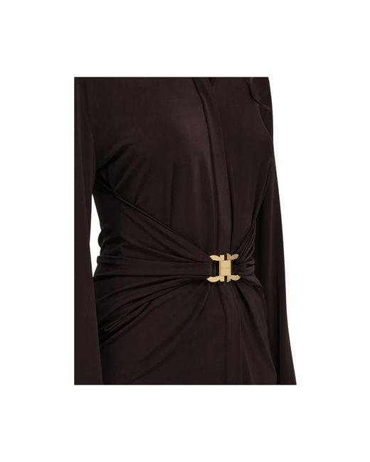 Ferragamo Black Shirt Stretch Viscose
