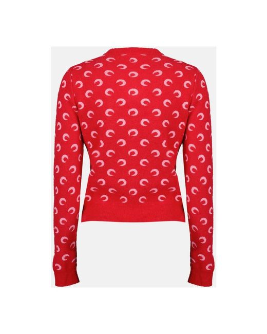 MARINE SERRE Red Cardigans