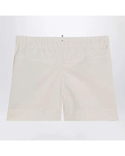 Moncler Korte Broeken ,Polyester Drawstring Shorts in het White
