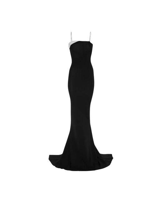 Jacquemus Kleedjes ,Zwart ,Polyester Aro Fitted Maxi Jurk in het Black