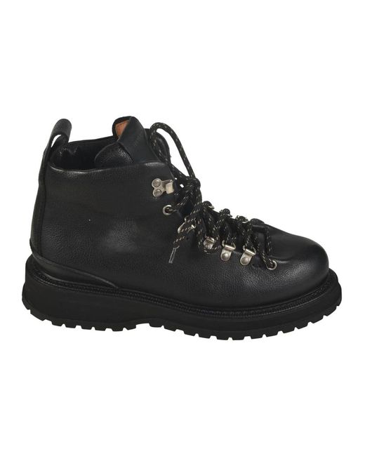 Buttero Black Lace-Up Boots for men