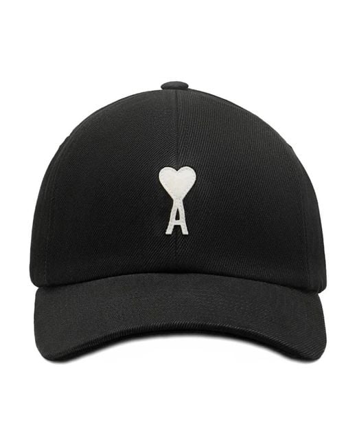 AMI Black Baumwoll-Baseballkappe