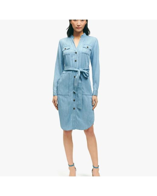 Brooks Brothers Blue Shirt Dresses