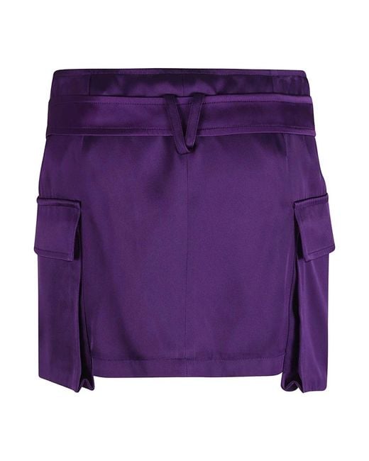 Versace Purple Short Skirts
