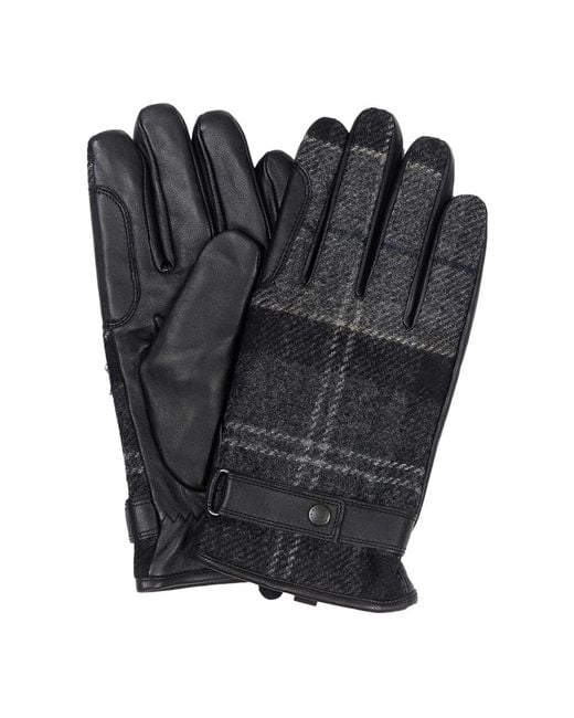 Barbour Black Gloves for men