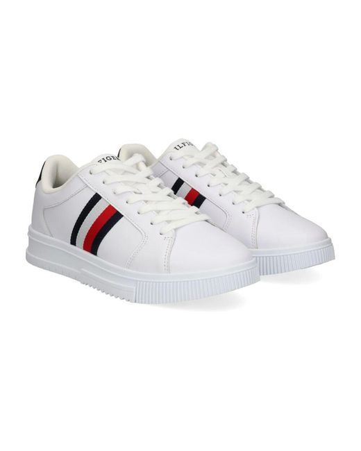 Tommy Hilfiger Weiße Low-Top-Sneaker in White für Herren