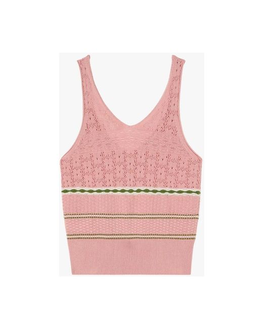 RETORI Pink Sleeveless Tops
