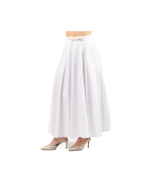 Elisabetta Franchi Maxi Skirts in het White