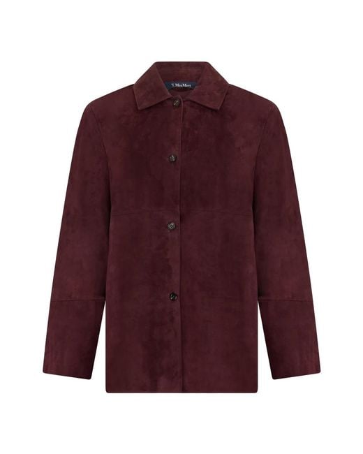 Leather Jackets Max Mara de color Purple
