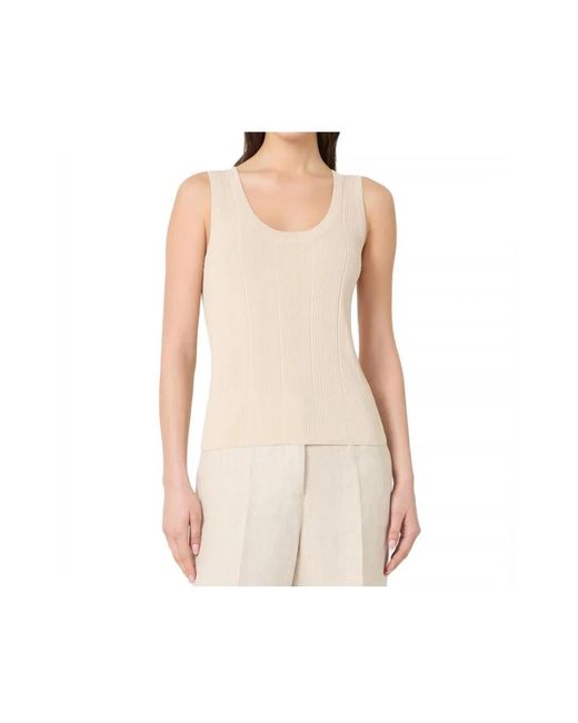 Weekend by Maxmara Natural Sleeveless Tops