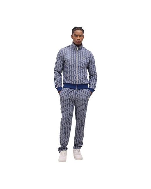 Completo tuta jacquard monogram di Lacoste in Blue da Uomo
