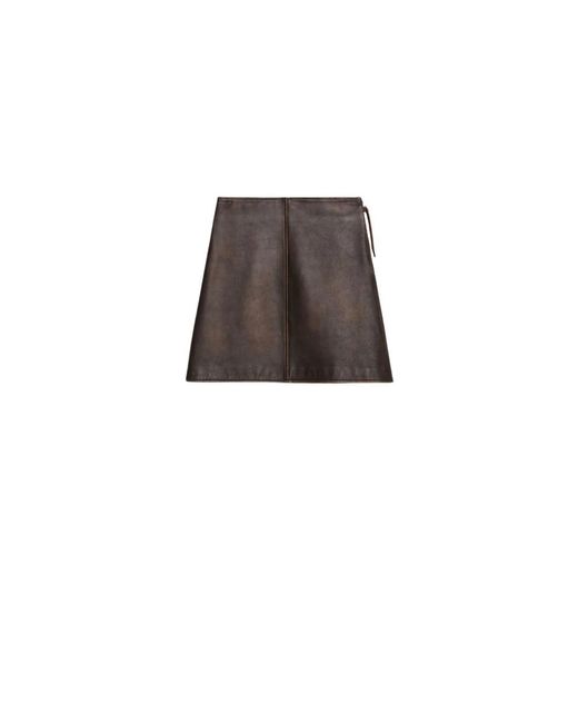 Leather Skirts Weekend by Maxmara de color Gray