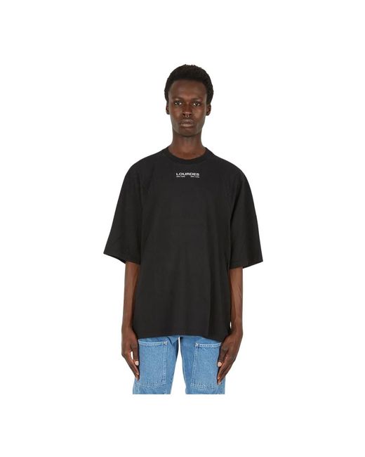 Lourdes Black Oversized Tops for men