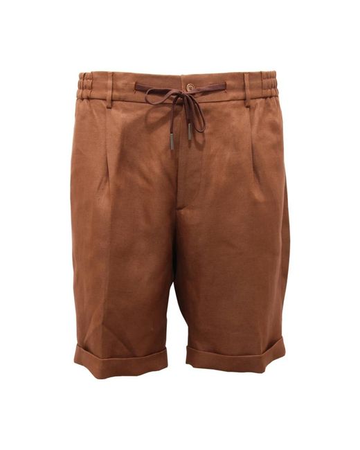 Tagliatore Brown Casual Shorts for men