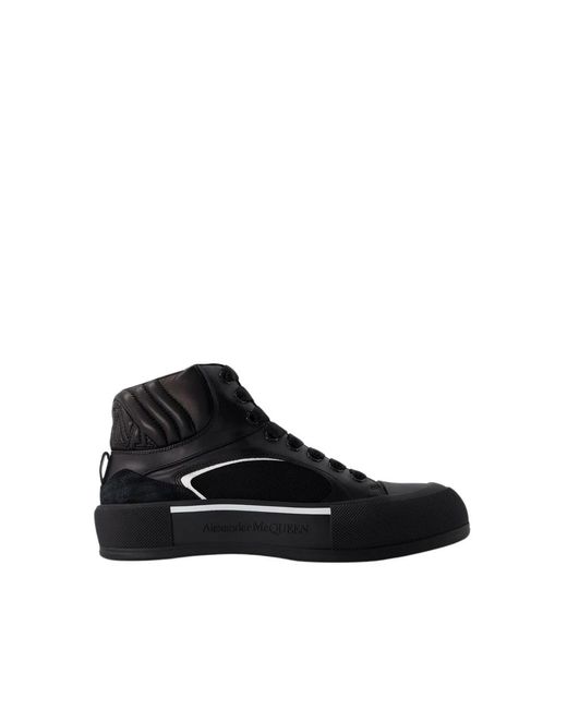 McQueen Black Deck Sneakers for men