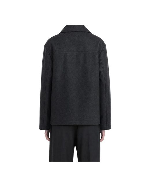 Harris Wharf London Black Double-Breasted Coats for men