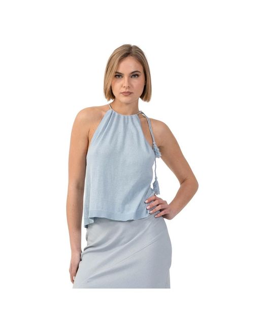 Kocca Blue Sleeveless Tops