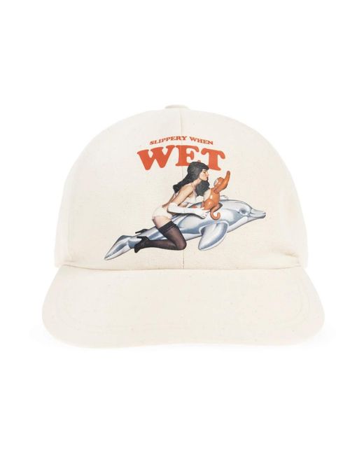 Stella McCartney Accessoires ,Katoen Baseball Cap in het White