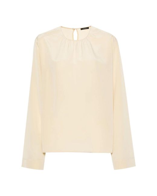 Joseph Overhemden ,Zijden Blouse Crêpe De Soie in het Natural