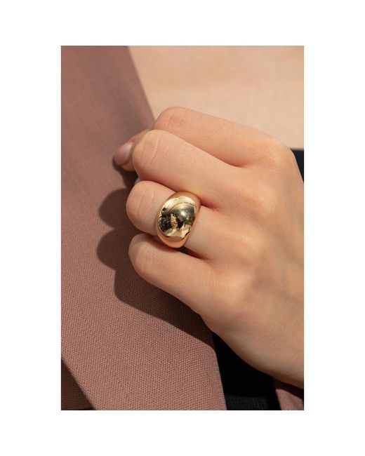LIE STUDIO The Leah Ring in het Metallic