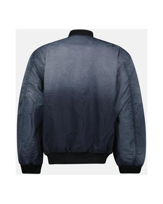DIESEL Blue Bomber Jackets for men