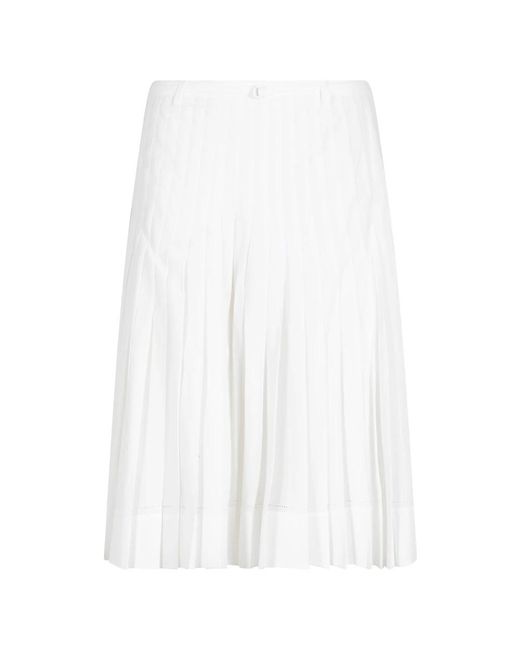 Low Classic White Midi Skirts