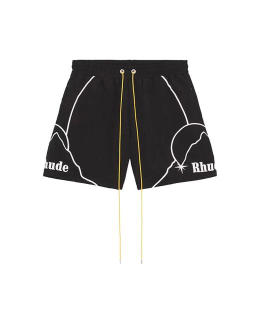 Rhude Black Casual Shorts for men