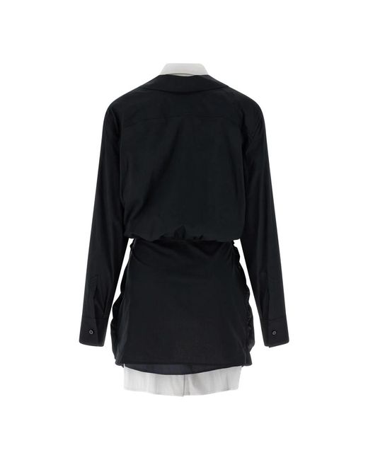 The Attico Black Shirt Dresses